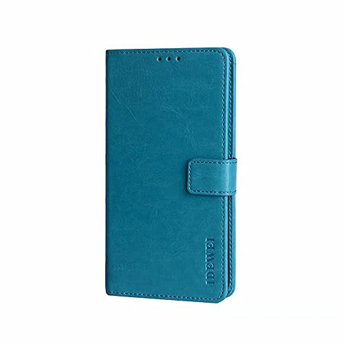 COQUE Étui pour téléphone Portable Wiko Power U10,étui à Rabat en TPU + Cuir,avec Support,Portefeuille avec Fente pour Carte,Protection Antichoc pour Wiko Power U10-Bleu Ciel
