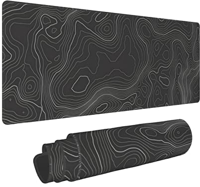 Echoserein Topographic Contour Gaming-Mauspad, groß, XL, lang, erweitert, großes Mauspad, Tastatur, Mauspad, Schreibtisch-Pad, Heimbüro, Dekoration, Zubehör für Computer, PC, Laptop