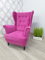MartHome Einzelsofa Loungesessel mit Fußstütze Wohnzimmersessel, Stoffsessel - Relax Sessel TV Ohrensessel, Bequemer Loungesessel Wohnzimmer - Skandinavischer Sessel (Rosa C10)