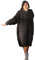 Brentfords Extra Long Teddy Fleece Blanket Hoodie Oversized for Women Men Adult Wearable Throw Soft Giant Sweatshirt, One Size - Black