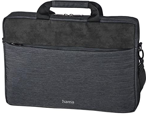 Hama Laptop Tasche bis 15.6 Zoll (Notebook Tasche für Laptop, Tablet, MacBook, Chromebook bis 15,6 Zoll, Umhängetasche als Arbeitstasche oder Schultasche für Herren und Damen) grau