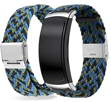 BrynnShop Armbänder Für Samsung Gear fit 2/ 2 Pro Armband Nylon Sport Strap Geflochten Elastisch Mesh Damen/Herren Ersatzband Fitness Kompatibel mit Galaxy (10)