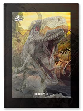 Jurassic World - Diario Scuola Datato, 10 mesi, Settembre 2022 - Giugno 2023, Agenda Scolastica con Planner e Sticker, 320 Pag, Copertina Imbottita, Dimensioni 14,2 x 19,3 cm, Copertina 3d Lenticolare