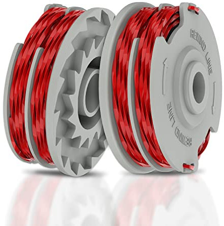 ERHUO Strimmer Spool Line, Red Double Autofeed Spool, 2 PCS Ø0.05 in 36ft Strimmer Spool,Replace of FLY021,Compatible with Flymo Power/Mini/Trim Grass Trimmer