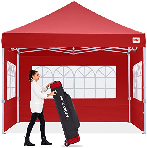 ABCCANOPY Tonnelle pop-up d'extérieur 3 x 3 m - Tente de fête de mariage - Abri instantané avec église élégante - Étui de transport inclus (rose)