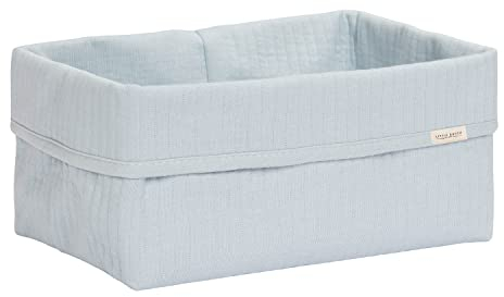 Little Dutch TE30542004 Wickeltischkörbchen groß - Pure soft blau (25x15x15 cm)