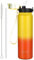 OLDLEY Stainless Steel Water Bottle with Straw 1L Vaccum Insulated Large Drink Flask Metal Water Bottles 1 Litre Leakproof Keep Drinks Hot Cold for Sports Gym Bike Adult(Yellow Orange, 1 Lid)