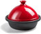 BAMFY Fonte Marocaine Tajine Induction Antiadhésif émaillé Casserole Céramique Plat Tajine Cocotte for Cuisson Casserole De Ragoût avec Un Couvercle (Color : Rouge)