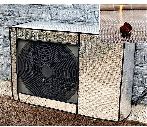 UTOYA Papel De Aluminio Cubierta De Aire Acondicionado Mini Split for Ventana Exterior, Puede Ser Utilizado En Funcionamiento del Aire Acondicionado, UV/Lluvia/Nieve por 4 Estaciones (Color : Silver