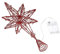 HOMSFOU 1stk Weihnachtsbaumspitzenlichter Christbaumspitze Stern Weihnachtsbaumspitze Lampe Stern Baumwipfeldekoration Kleine Weihnachtsbaumspitze Tischdecke Pentagramm Ornamente Eisen
