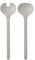 Mepal - Set cubiertos de ensalada Silueta 2 piezas - Aptos para lavavajillas - Cubiertos ensalada - Tenedor y cuchara ensalada - Nordic white