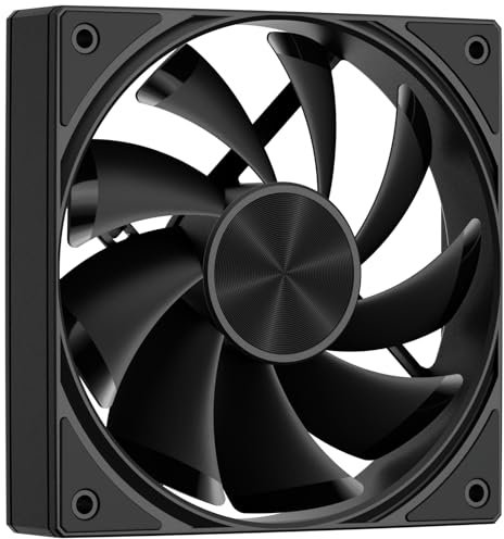 upHere gaming U3K1 Ventilateur PC, 4-Pin PWM 120mm Ventilateurs de Boîtier, High Performance Cooling 1650 RPM Hydraulic Bearing Ventilateur Silencieux for PC Case CPU Cooling - Noir