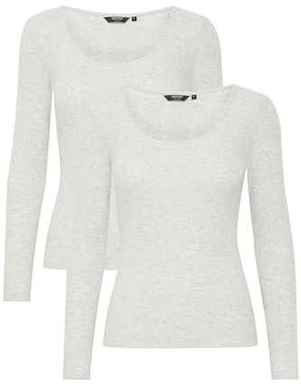 OXMO OXIskat Damen Longsleeve Langarmshirt Shirt Rundhals-Ausschnitt
