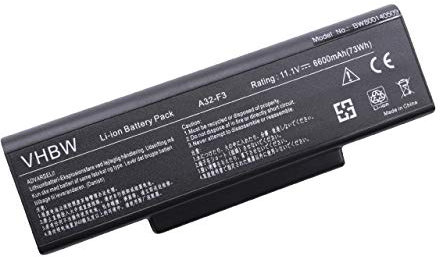vhbw 1x batteria compatibile con Asus Pro31, A9, A9T, Pro31s, Pro31jr, Pro31j, A9rp, A9R, A9C, A9Rt notebook (6600mAh, 11,1V, Li-Ion)