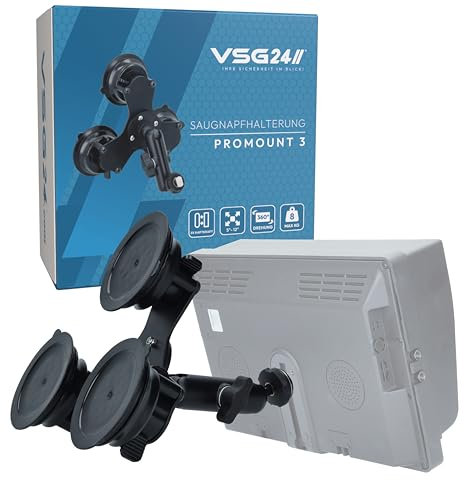 VSG24 Flexible Halterung PROMOUNT 3X für Rückfahrmonitore bis max. 12 Zoll mit Saugnapf-Halterung