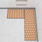 Küchenteppich Brauner Stern Küchenläufer,Teppich Für Küchenteppich Waschbar rutschfest, Fussmatte Aussenweich Und Superabsorbierend Waschbar In Waschmaschine 40X60+40X120