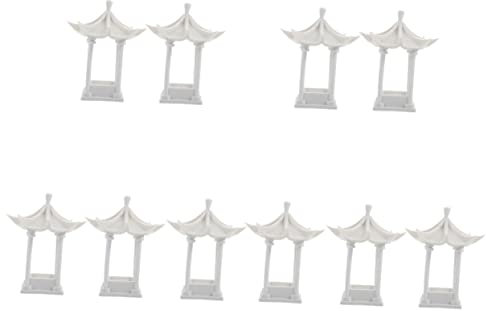 Alasum 10pièces Pavillon Octogonal Miniature pour Décoration De Paysage Modèle Scène Extérieure pour Jardins Et Terrariums