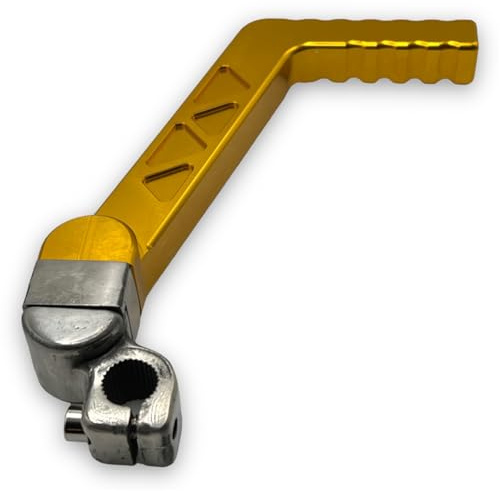 Red Circles Gold 13mm CNC Pit Bike Kickstart - Durable CNC Construction for 13mm Kick Start Shaft/Splines - Not Compatible with YX Engines Featuring 16mm Shafts - Lightweight & Reliable