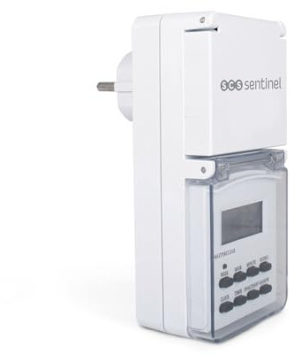 SCS Sentinel - HCN0082- Prise programmable électronique extérieure hebdomadaire 230V - Charge Maximum 16A ou 3600W, Blanc