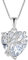 FJ Collier en argent sterling 925 avec pendentif arbre de vie en forme de cœur et pierre de naissance - Cadeau pour femme, Zircone cubique, Zircone cubique