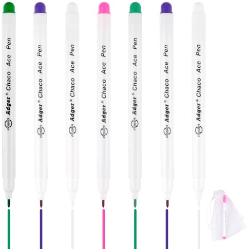 Deepton 8 Stück Schneiderkreide, Nähen Zubehör, Trickmarker, Selbstlöschend Wasserlöslicher Markierstifte Textilmarker Nähen, Nähen Zubehör für Schneider und Handwerker(4 Farben)