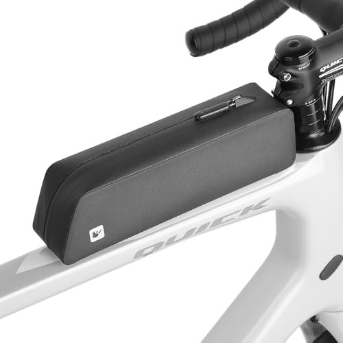 Rhinowalk Fahrrad Rahmentasche K34 – wasserdichte TPU Bike Frame Bag mit Gurten & Schrauben, Aerodynamische Satteltasche für Rennrad & City Bike（Schwarz）