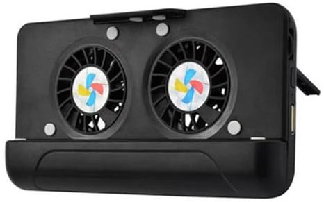 Luobannm Back Clip Phone Cooling Fans Back Clip Cell Phone Cooling Fans Phone Radiator Cell Phone Cooler Stand Holder with 4400mAh Rechargeable Battery
