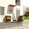 Tenda da sole retrattile 150 x 150 cm arancione e marrone Casa e giardino Prato & Giardino Esterno Soggiorno Finestra & Porta Tende