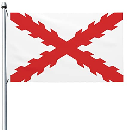 Bandera Cruz De Borgoña Colores Vibrantes Pancarta Ojales De Latón Banderas Para Exteriores Interiores Eventos Deportivos 3X5Ft