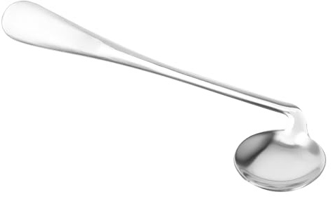 SOIMISS Cucchiaio Angolato Curvo in Acciaio per Anziani e Disabili Leggero e Ergonomico Posata Ausilio Autoalimentazione per Mancini e Destrorsi Utensile Comodo per Pazienti Letto
