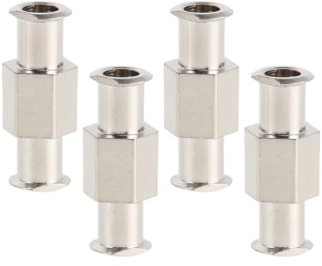 MINAOLULUS 4pcs Metal Luer Lock Syringe Coupler Adapter with Quick Insert Design for Essential Oils and Ink, Versatile Compatibility for Industrial Transfer and Printing Applications