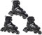 RAVEN Profession 3in1 Inlineskates Triskates Rollschuhe Inliner für Kinder und Erwachsene verstellbar (Black, 31-35 (20,5cm-23cm))