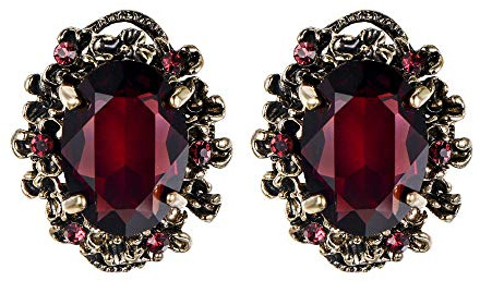 Clearine Damen Ohrringe Viktorianisch Stil Kristall Blume Cameo Inspiriert Oval Stud Ohrstecker