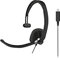 Koss CS295-USB - Cuffie per comunicazione su un lato, con microfono eletto a cancellazione del rumore, braccio flessibile per microfono, con cavo con presa USB, colore: Nero