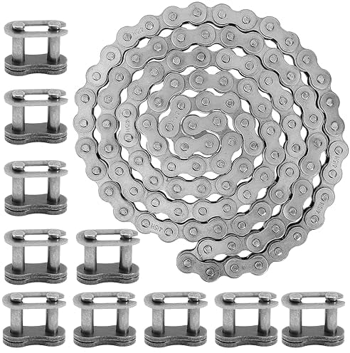 QAZAKY 415 415H Chain 110L Link Heavy Duty for 49cc 50cc 60cc 66cc 70cc 80cc 2-stroke 4-stroke Engine Motor Motorized Bicycle Pit Dirt Mini Bike Scooter ATV Minibike Chopper Motorcycle Motorbike