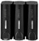 ILIKEPOW 3 Soap Dispenser for Shower Gel Shampoo Conditioner Wall Mount Matte Black