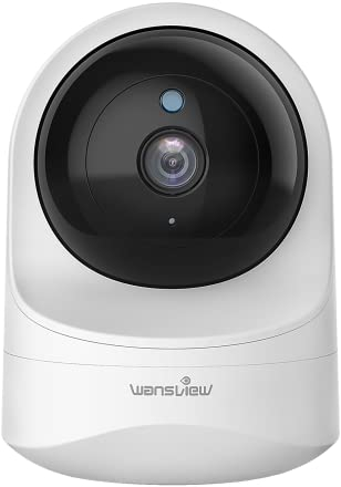 wansview Cámara IP WiFi, 2K Cámara Vigilancia WiFi con Visión Noturna Detección de Movimiento, Audio Bidireccional, Compatible con Alexa, Cámara de Seguridad Bebé Mascotas, Q6
