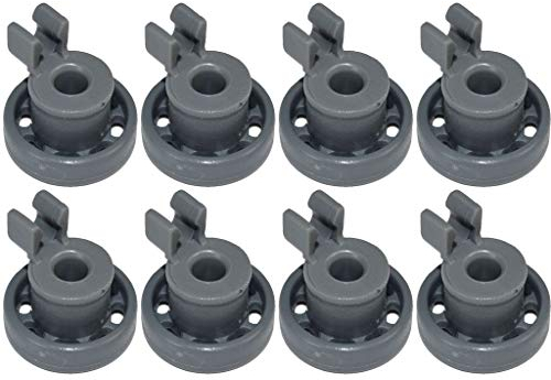 Ufixt Lot de 8 roulettes pour panier supérieur de lave-vaisselle Bosch Neff Siemens