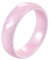 PAURO Bijoux Haute Brillant Classique Conception Engagement Mariage Band Bague Femme Céramique 6MM Rose Taille 52