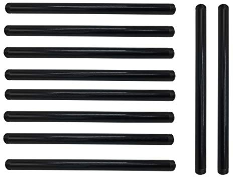 Tubo de hierro fundido Mallealbe de 3/4 pulgadas, precortado, acero industrial negro, se adapta a tubos roscados negros estándar de media pulgada y accesorios, construye muebles de bricolaje vintage,