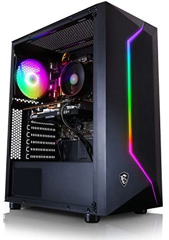 ADMI Gaming PC: AMD Ryzen 4100 Quad Core, GTX 1650 4GB, 16GB 3200MHz, 1TB HDD, RGB Tempered Glass Case, Windows 11