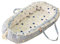 DorkasDE Babynest Kuschelnest Faltbett tragbar Babybett Reisebett (one Size, Krone Blau)