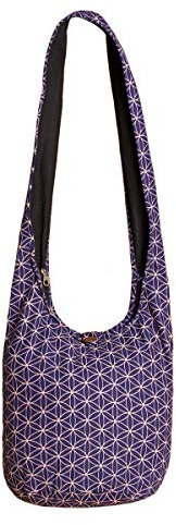 PANASIAM Shoulderbag Flower of Life, in purple, L