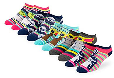 Star Wars: The Mandalorian Unisex Low-Cut Socks | Set A | 5 Pairs | Size 4-10