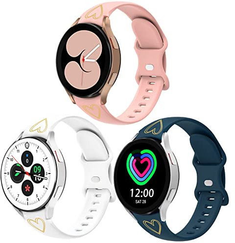 Correa Compatible Samsung Watch 4, 20mm Correas Compatible para Samsung Galaxy Watch 4 44mm/40mm, Galaxy Watch 4 Classic 46mm/42mm, Correa Deportiva de Recambio