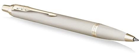 Parker IM Monochrome Kugelschreiber | blaue Tinte | Oberfläche und Zierteile in Champagnerfarben | medium Spitze | Geschenkbox