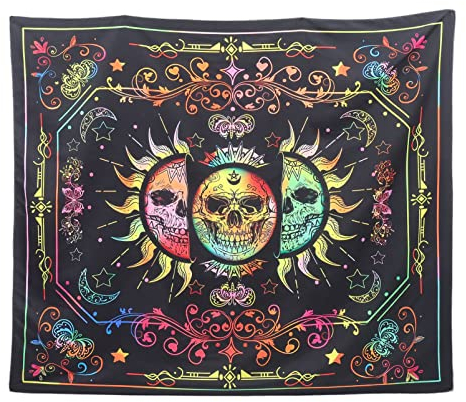 Milisten Wandtuch Wandteppich Aesthetic Sch? H?ngende Wandteppiche Sun Face Wandteppich Wandteppiche Dekorationen Mysteri? Sternmond Muster Style Wandtee Home Ornamente (Gemischte) Lil Peep