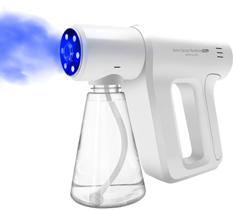 Pulverizador atomizador, recargable ULV Nano pulverizador con luz azul para desinfección sin contacto