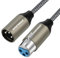 SOEYBAE Cable de XLR hembra a XLR macho 0.5M,Balanceado Microfono Audio,para Micrófono, Altavoz, Grabadora, Equipo de Sonido, Mesa de Mezclas