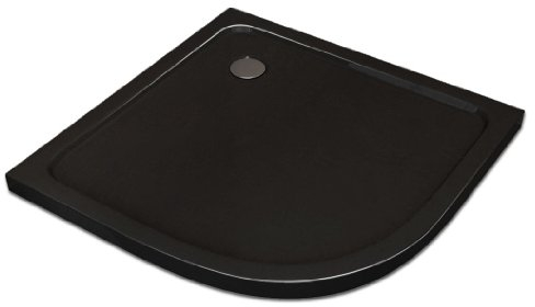 50 mm Duschtasse 80 x 80 cm Viertelkreis (schwarz)